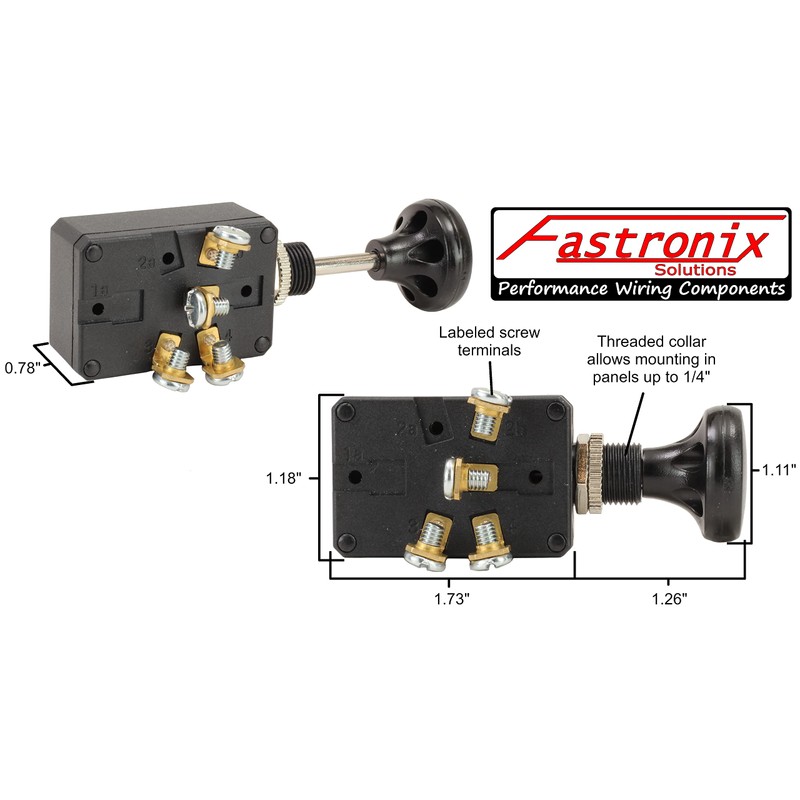 Fastronix 30 Amp 3 Way Universal Push/Pull Switch