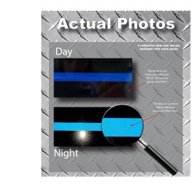 Decals by Haley 3x Reflective Thin Blue Line Sticker Decal Police Lives Matter Car Truck Window