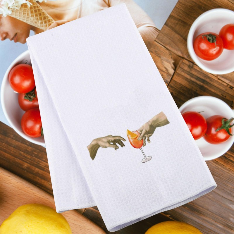 MYSOMY Aperol Spritz Kitchen Towel Aperol Spritz Themed Gift Aperol
