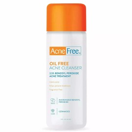 AcneFree Oil-Free Acne Cleanser with 2.5% Benzoyl Peroxide Acne Treatment 8 oz