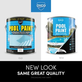 Dyco Waterborne Acrylic Pool Paint, Resistant to UV, Water, Salt, Chemicals, Fading, Cracking & More, Seals Hairline Cracks, Lasts 5-8 Years (White, 1 Gallon)