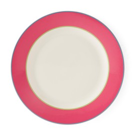 Spode Kit Kemp Calypso 13" Serving Platter | Vibrant Pink | Porcelain | Dishwasher and Microwave Safe | Ideal for Salad, Snacks, and Appetizers | Elegant Presentation | Home & Gathering Use