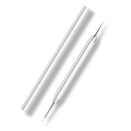 2-in-1 Professional Stainless Steel Acne Removal Needle, Whitehead&Blackhead Remover Tool, Pimples Comedone Extractor Removal Tool, Double Ended Needle with Cap Removal for Nose Face Tools (Sliver)
