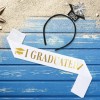 Unbranded Gold Letter I GRADUATED Sash with Free Hairpin Crown