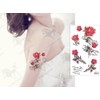 King Horse hm774 Tattoo Stickers, Rose, Letter, Regular Size, 3