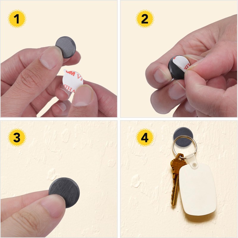 TRYMAG TRYMAG Small Ceramic Magnets for Crafts, 70 Pcs Round