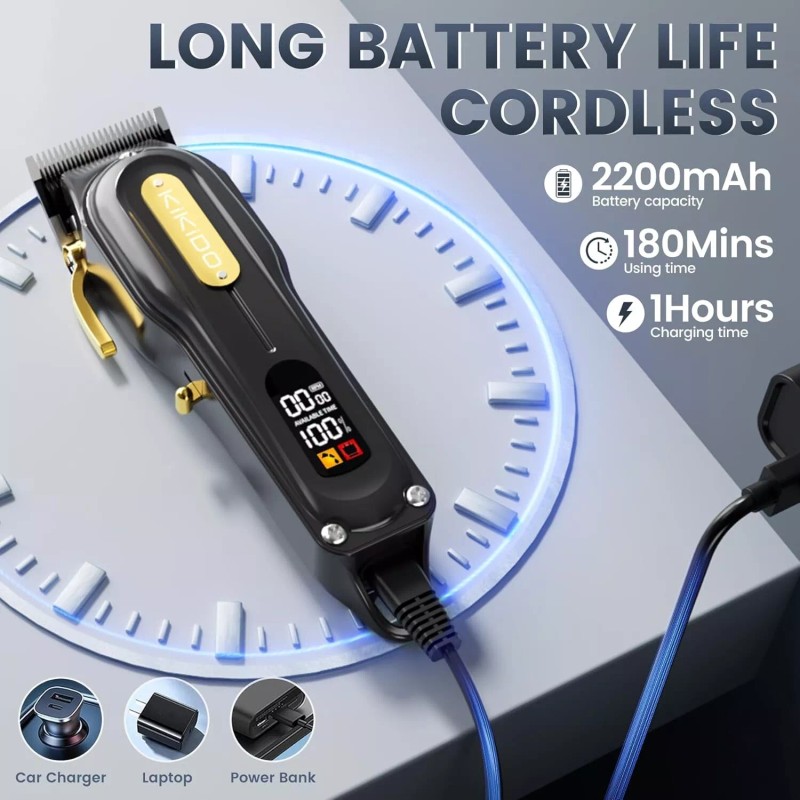 KIKIDO Hair Clippers for Men, Cordless&Corde