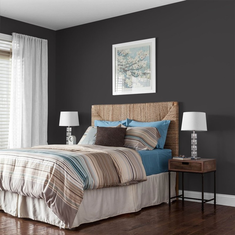 Glidden Interior Paint + Primer: Black/Black Magic, One Coat, Flat,