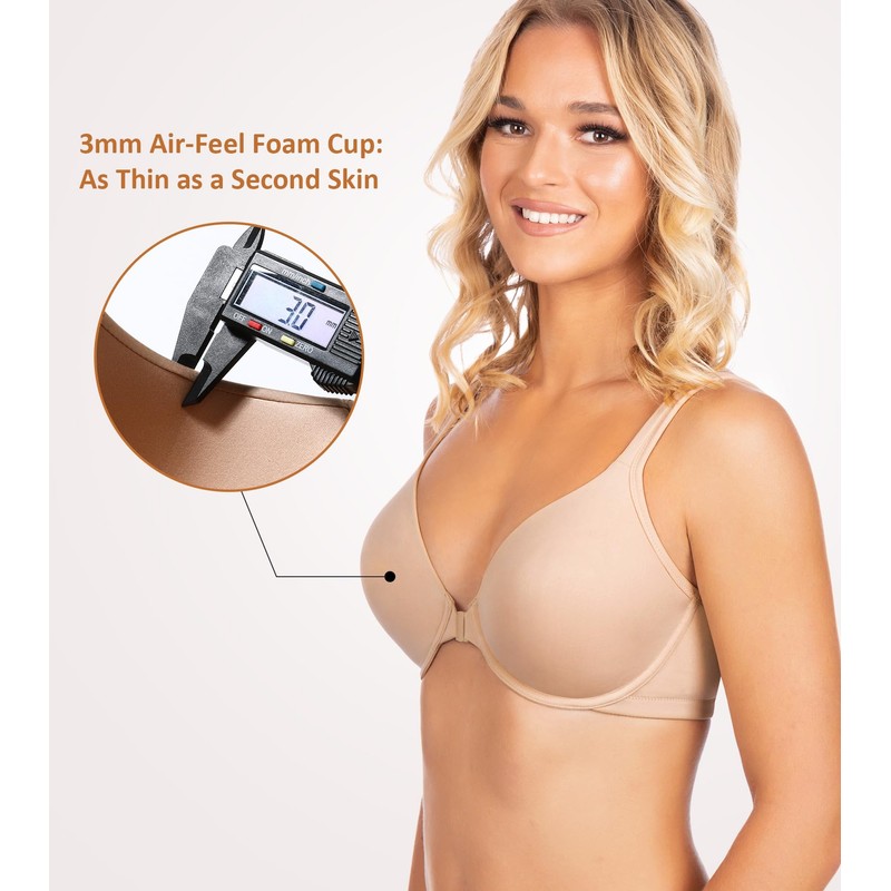 HACI Front Closure Posture Everyday Bra for Women Full Coverage