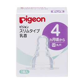 Pigeon Slim Type Nipple 4 Months – Medium 1 Pack x 010 Pcs Set (4902508011624)