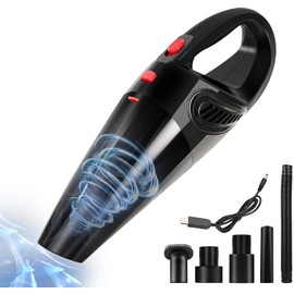 Barley Direct Handstaubsauger, Kabellos Handstaubsauger Akku, 9000PA Mini Autostaubsauger USB Aufladbar Tragbar Leichthandsauger Staubsauger FüR Haus Auto BüRo - Schwarz