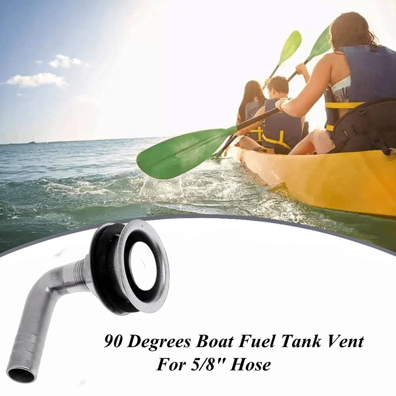 90 Degrees Boat Fuel Tank Vent for 5/8" Hose, Stainless