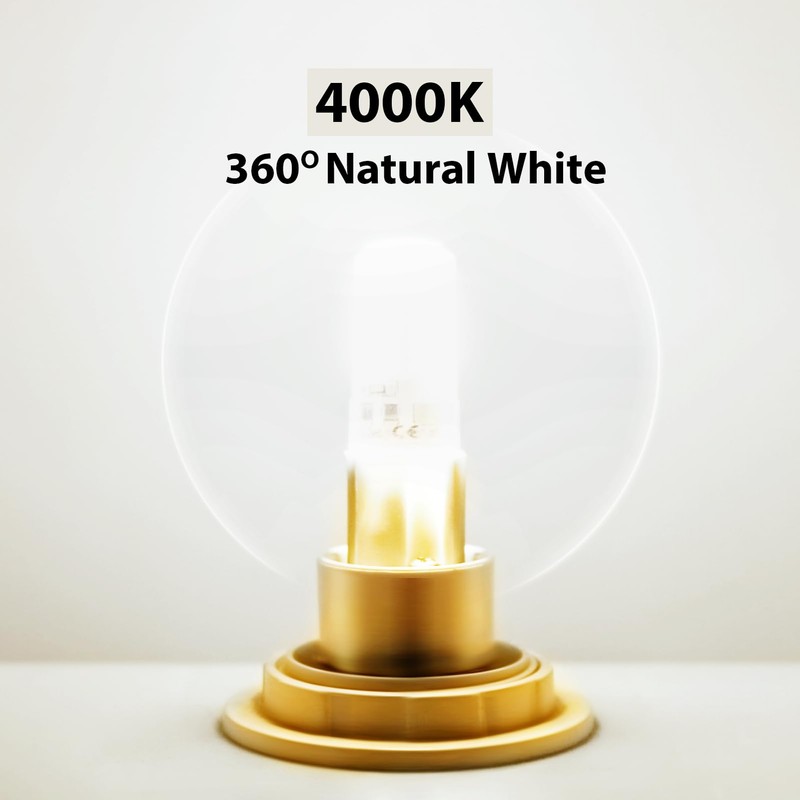 YGS-Tech Dimmable G9 LED Bulbs, 4W(35W Halogen Equivalent), 4000K Natural