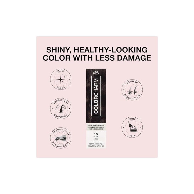 Wella Colorcharm Demi-Permanent 1N Negro 2 oz