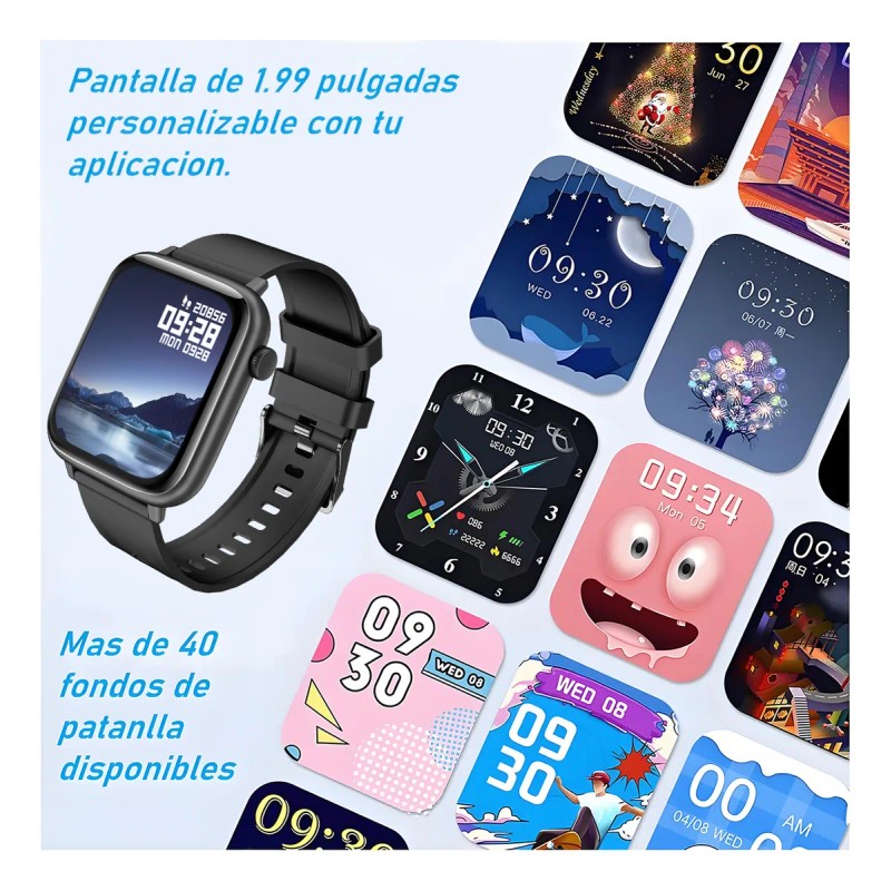 Smartwatch Para Mujer Hombre Reloj Inteligente X12 1.83 Bt