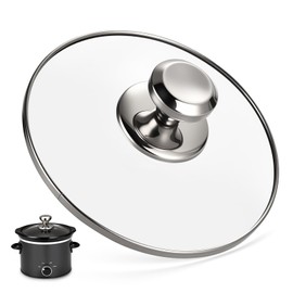 Glass Lid 2 Quart Replacement for Crockpot Manual 2-Quart Slow Cooker SCR200-B, 2qt Slow Cooker Lid Replacement, Clear Cooker Lid Replacement Part