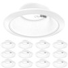 Sunco 12 Pack 6 Inch Ceiling Can Light Trim, Step