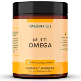 VitalBotanics Multi Omega con Omega 3, 6 y 9 Aceite de linaza, Olivo y Aceite de Pescado Con 120 capsulas (4 meses). VitalBotanics. Suplementos...    