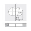 HKB® Markant 11 9100006 Flap Hinge 90° Diameter 35 mm