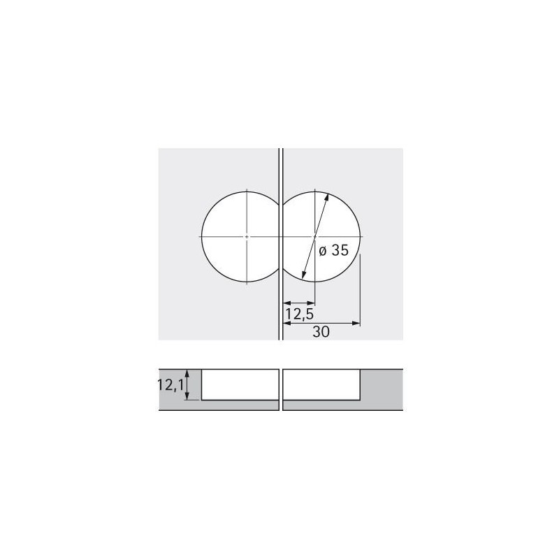 HKB® Markant 11 9100006 Flap Hinge 90° Diameter 35 mm