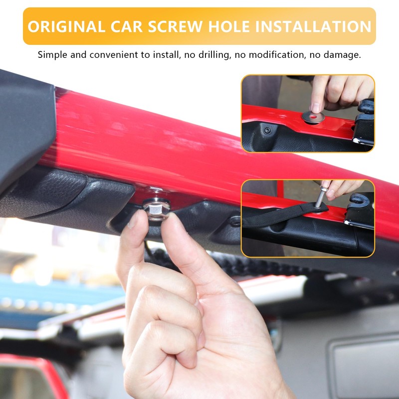 RERPRO Front Door Roll Bar Grab Handles Compatible with 2018-2024