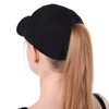 Muryobao Women's Ponytail Baseball Cap Messy High Bun Adjustable Plain