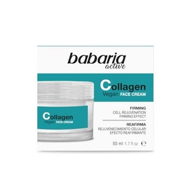 Babaria - Crema Hidratante Facial con Colágeno Vegano | Antiarrugas y Reafirmante | Iluminador Facial|Hidrata y Reduce la Flacidez |Hidratación Intensa y Textura Ligera | Fórmula Vegana | 30 ml