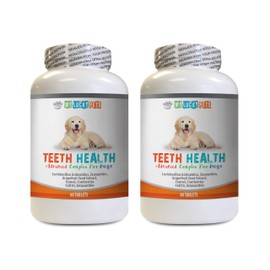 MY LUCKY PETS LLC Dog Bad Breath Chews - Advanced Teeth Health for Dogs - Fights Bad Breath - Best Looking Gums and Teeth - Dog Vitamin a - 120 Tablets (2 Bottles)
