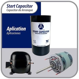 Appli Parts CON-400-110 Capacitor de Arranque 400-480 MFD (microfaradios) uF, 110-125 VAC. Universal para Motores Electricos, condensador de arranque de 4.6 cm de Diametro, 8.6 cm de Alto