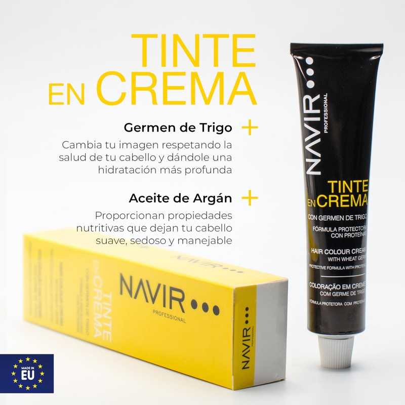 NAVIR Profesional | Frau Haarfarbe Creme mit Weizenkeime und Arganöl