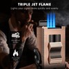 XIFEI 5-in-1 Cigar Lighter with Triple Jet Flame, Refillable Butane