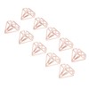 100pcs Rose Gold Paper Clips Cute Diamond Shaped Multifunctional Metal