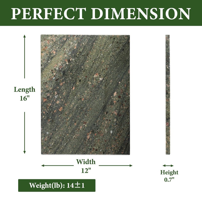 Koville Granite Cutting Board for Kitchen, 16x12 Inches Large Marble