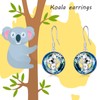 TOUPOP Koala Earrings - Sterling Silver Koala Bear Dangle Drop