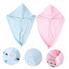 FOMIYES 2pcs Microfiber Hair Dry Wraps Soft Hair Towel Caps