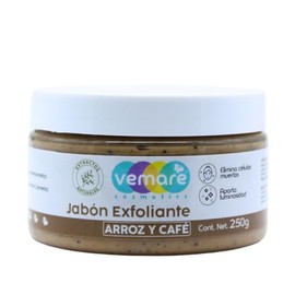vemare Cosmetics Jabón Exfoliante de Arroz y Café Aporta Luminosidad 250g