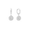 Get Back Necklaces | Round St. Christopher Surf Earrings (White