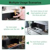 Black Large 4 Sided Splatter Guard for Frying Stove Top,Oil
