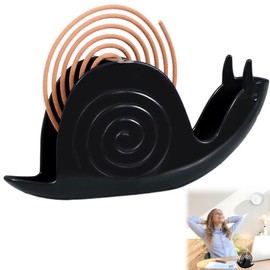 Mosquito Spiral Holder, Coil Holder, Smoking Spirals Holder, Mosquito Spiral Container, Movable Mosquito Coil Holder, for Outdoor Travel Home (Black)