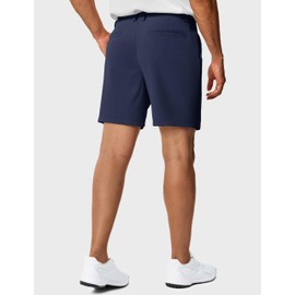 TACVASEN Mens Casual Shorts 7 Inch Inseam Stretch Lightweight with 6 Pockets Golf Dress Shorts for Summer Work Hiking Quick Dry Classic Fit Navy Blue 38