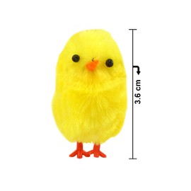 12PCs Easter Chenille Yellow Chicks Fluffy Easter Bonnet Chicks, Adorable Cute Easter Chicks useful for Easter Basket and Trilby Decorations, Size-3.6cm (12 Pcs Yellow Chicks)