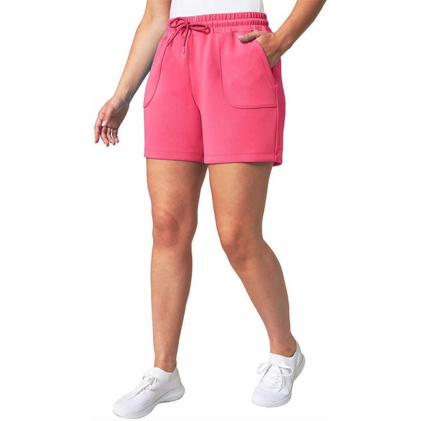 Mondetta Womens Midweight Ribbed Scuba Short (US, Alpha, Large, Regular,