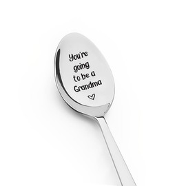 New Grandma Gifts First Time Christmas Gifts for Grandma Nana Spoon Pregnancy Announcement Gifts for Grandma Nana Birthday Gifts for Grandmom Grandmother Engraved Spoon Pregnancy Reveal Gifts for Nana