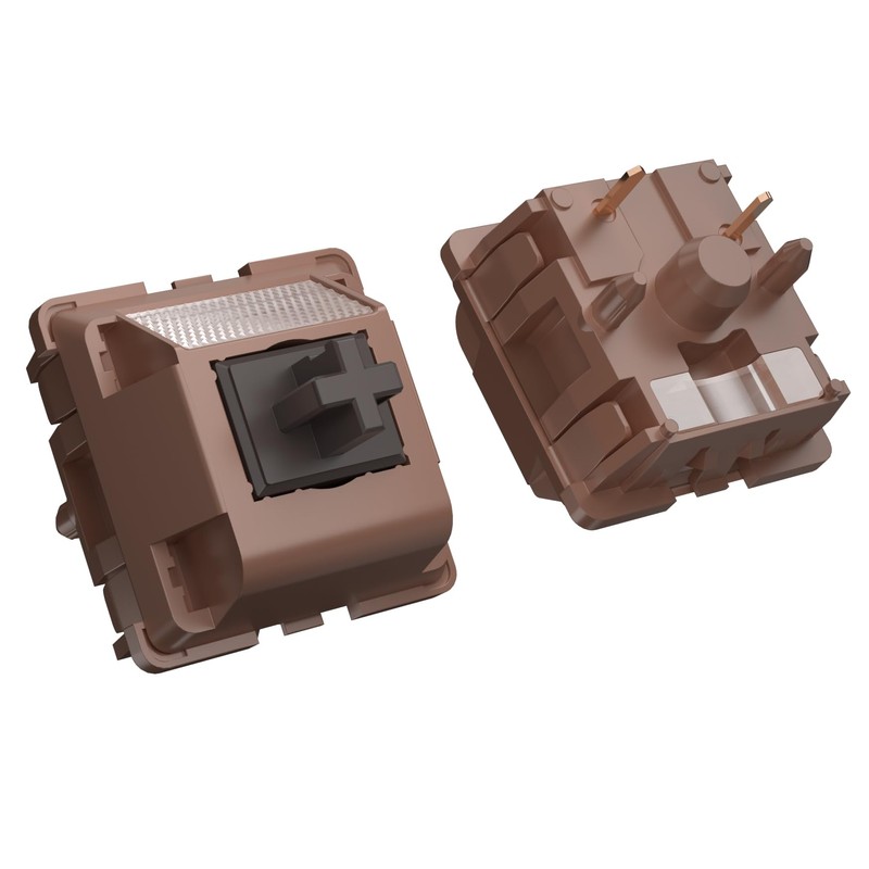 DUROCK Mocha Chocolate T1 Switches, Full POK T1 Tactile Switch
