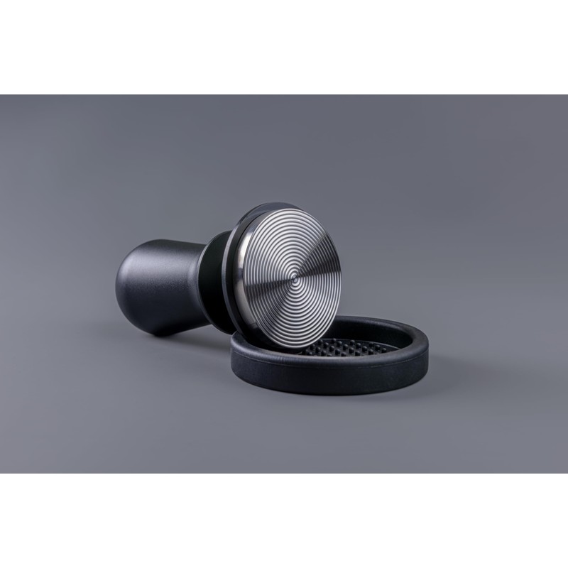 La mellow（ラ・メロウ） エスプレッソコーヒー定圧タンパー53mm (ステンレスベース+アルミハンドル) タンパーマット付き