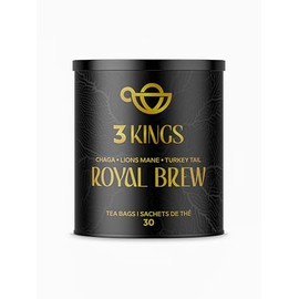 3 KINGS Premium Chaga - Lions Mane - Turkey Tail Mushrooms Blend - 30 Tea Bags