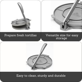 IMUSA USA Tortilla Press, 8 Inch, Silver HOT