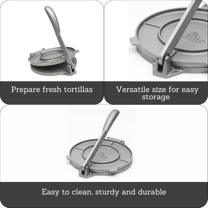 IMUSA USA Tortilla Press, 8 Inch, Silver HOT