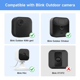 Blink Outdoor Camera Mount 2 Pack, Compatible with Blink Outdoor (4th & 3rd Gen)/Ring Stick Up/Eufy/Wyze/Alro Security Camera Holder, 360 Degree Adjustable Bracket, Black