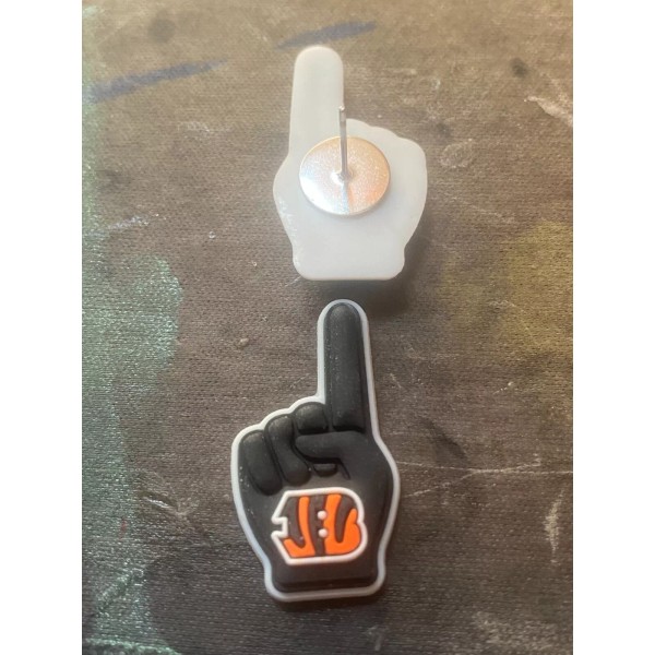 Cincinnati Bengals handmade stainless steel stud earrings